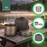 Менажка туристическая Kadva титановая Ultralight 1600 мл — фото 4