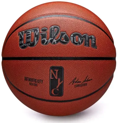 Мяч баскетбольный Wilson NBA Authentic City New York Ball, размер 7