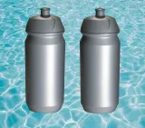 Pro Sport Lights 2 фляги для воды - 500 мл - серебристая фляга — фото 2