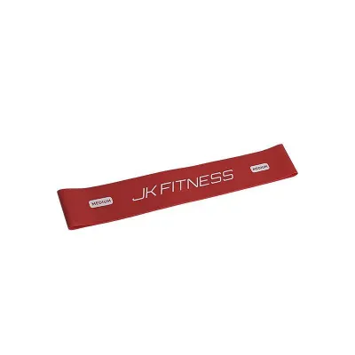 Мини-лента JK Fitness красная, среднее сопротивление