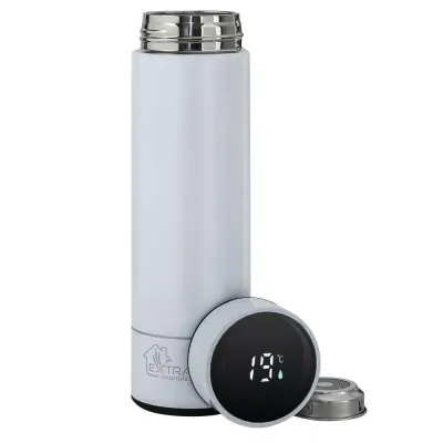 Термокружка с LED-дисплеем Extralink Smart Travel Mug белая