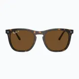 Очки солнцезащитные Ray-Ban RB2210 havana коричневые, поляризационные — фото 2