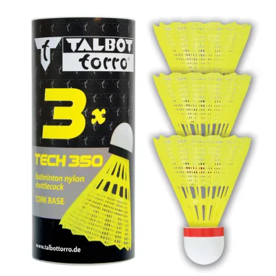 Воланы для бадминтона Talbot Torro Tech 350 Fast, 3 шт