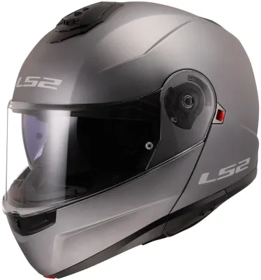 L2S Шлем мотоциклетный модульный LS2 FF908 Strobe II матовый титан XL