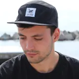Surf Monkey Кепка для бега 5-панельная, водоотталкивающая ткань, для взрослых, чёрная — фото 3