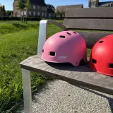 Шлем для скоростного электровелосипеда Pro Sport Lights NTA 8776 розовый — фото 2