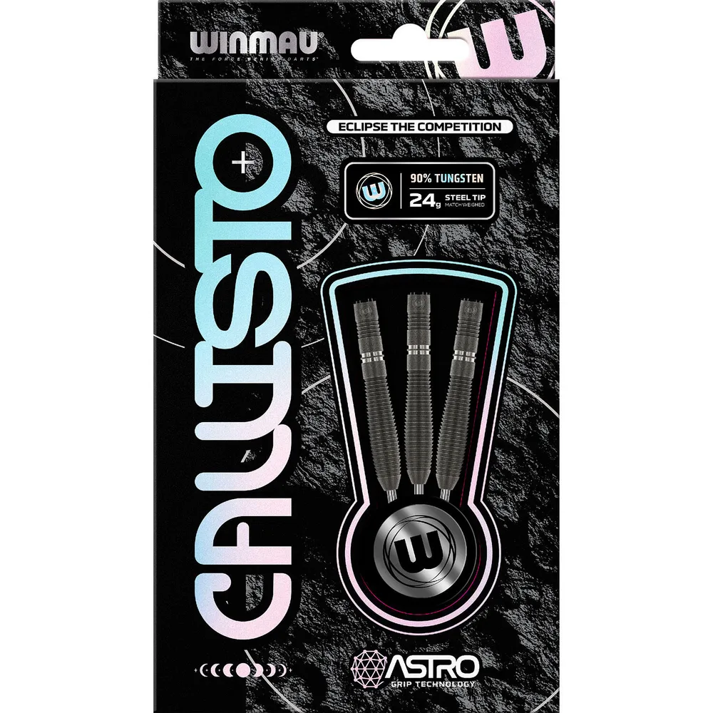 Дротики Winmau Callisto 2, вольфрам 90 процентов, стальной наконечник, 24 г