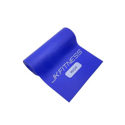 Лента эластичная JK Fitness синяя, сильное сопротивление, 180 см