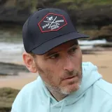 Surf Monkey Спортивная кепка с защитой UPF50+ из нейлона, чёрная — фото 5