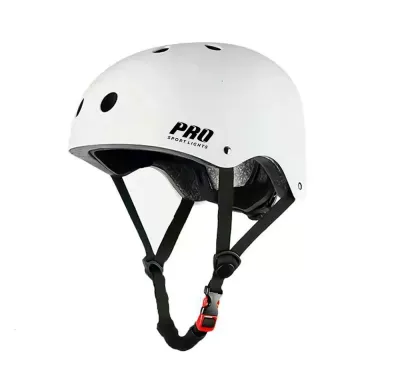 Pro Sport Lights Шлем детский велосипедный и для скейтборда, белый