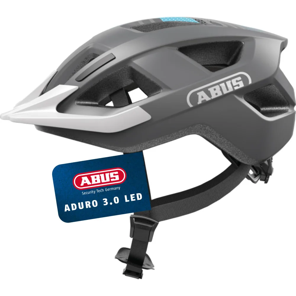 Городской велосипедный шлем ABUS Aduro 3.0 LED серый