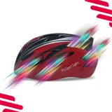 Велосипедный шлем Pro Sport Lights красно-чёрный — фото 4