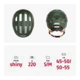 Детский велосипедный шлем Abus Smiley 3.0, зелёный глянцевый — фото 5