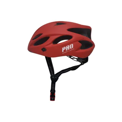 Велошлем Pro Sport Lights для взрослых матовый красный