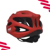 Велошлем Pro Sport Lights для взрослых матовый красный — фото 3