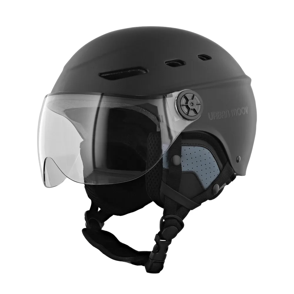 Шлем велосипедный T'nB Visor с прозрачным щитком, размер M, чёрный