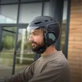 Шлем велосипедный T'nB Visor с прозрачным щитком, размер M, чёрный — фото 6