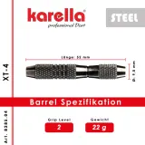 Дротики Karella XT-4 со стальными наконечниками, 3 штуки — фото 5