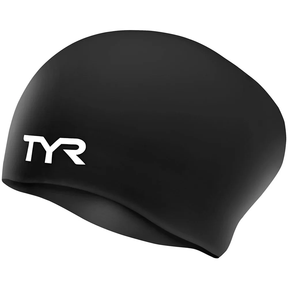 Шапочка для плавания детская TYR Long Hair силиконовая
