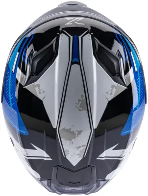 SKF Мотошлем интегральный SPEC-X SX-82.03/R1 Stinger синий с чёрным и белым