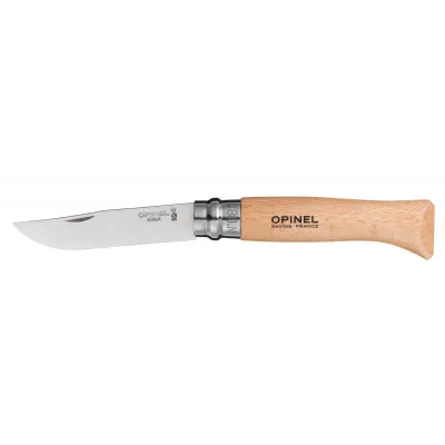 Нож складной туристический Opinel Inox Natural No.8 Blister
