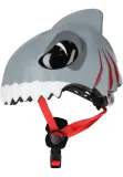 Детский велосипедный шлем Crazy Safety Серая Акула с LED-фонарём — фото 3