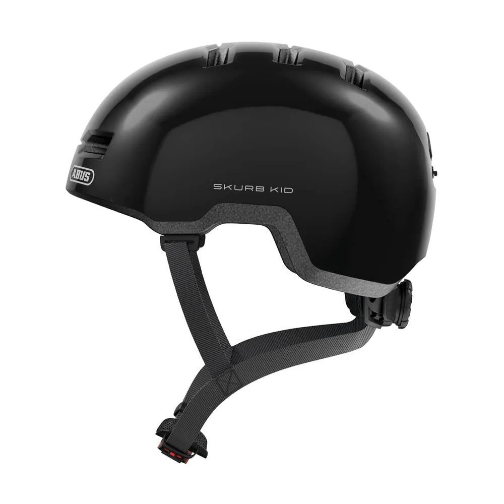 Шлем велосипедный детский ABUS Skurb Kid Shiny, 50-55, Чёрный