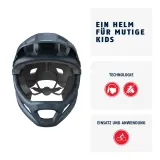 Шлем велосипедный детский Abus Youdrop FF Midnight Blue, 48-55 см — фото 2