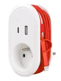 Адаптер сетевой дорожный Germina с зарядным кабелем USB-C — фото 2