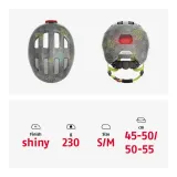 Детский велосипедный шлем ABUS Smiley 3.0 LED серый — фото 5
