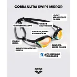 Очки для плавания Arena Cobra Ultra Swipe Mirror изумрудный/синий — фото 3
