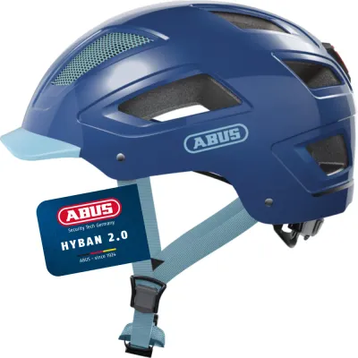 Велосипедный шлем ABUS Hyban 2.0 синий, размер M 52-58 см