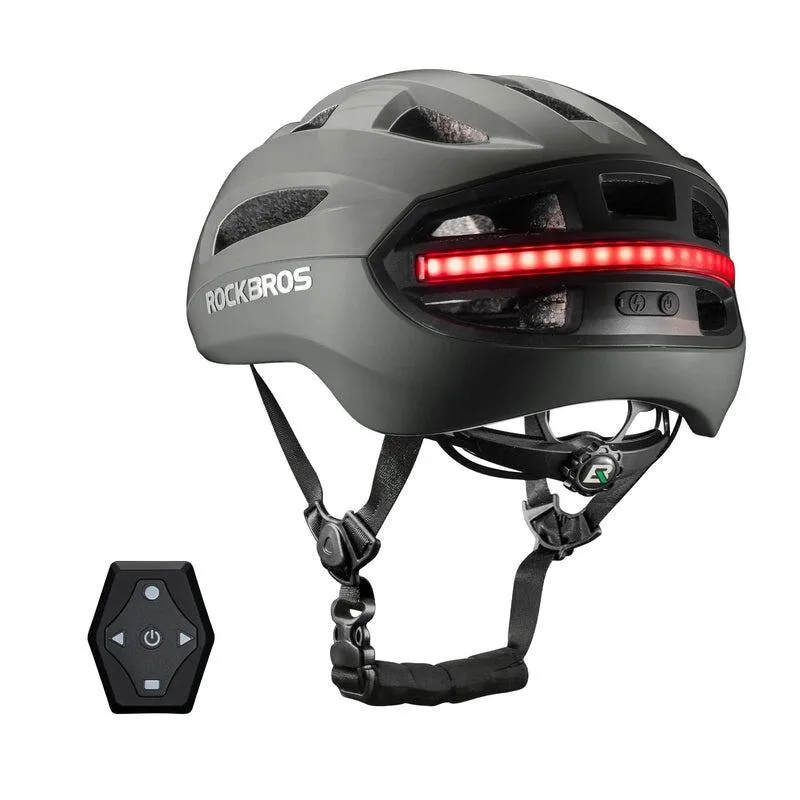 Шлем велосипедный ROCKBROS GlowGuard с LED-подсветкой и пультом
