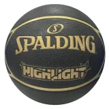 Мяч баскетбольный Spalding Highlight чёрный с золотым — фото 1