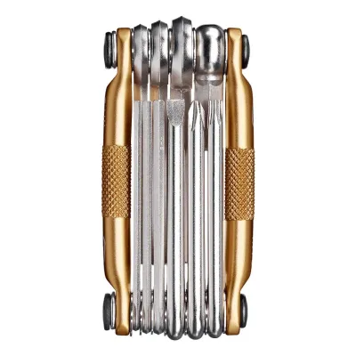 Мультитул складной Crankbrothers M10 золотисто-чёрный