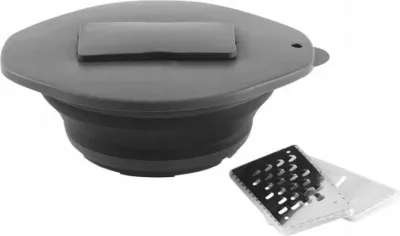 Миска туристическая складная с крышкой и теркой Outwell Collaps Bowl, Чёрный