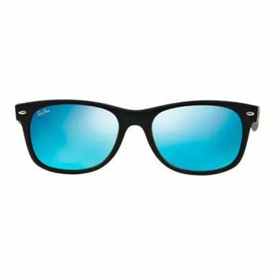 Солнцезащитные очки мужские Ray-Ban черные, диаметр линзы 55 миллиметров