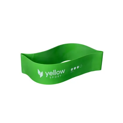 100% Резиновая петля для тренировок yellowLOOP, зелёная, сопротивление 10-15 кг