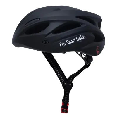 Шлем велосипедный Pro Sport Lights матовый черный, унисекс