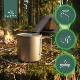 Кружка туристическая KADVA титановая ultralight серая — фото 3