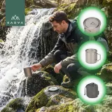 Кружка туристическая KADVA титановая ultralight серая — фото 4