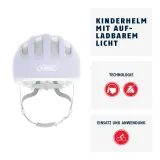 Детский велосипедный шлем ABUS Smiley 3.0 Ace LED, фиолетовый — фото 2