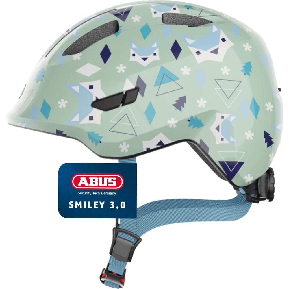 Детский велосипедный шлем ABUS Smiley 3.0, зелёный Nordic, размер M 50-55 см