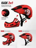 Шлем велосипедный AVO BTM-F1 FullFace XS 48-53 см оранжевый — фото 6