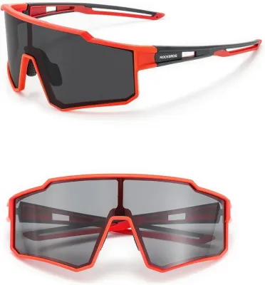 Очки велосипедные ROCKBROS MTB поляризационные красные с защитой UV400