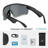 Очки солнцезащитные спортивные ROCKBROS SP251 Bluetooth с серыми поляризационными линзами — фото 7