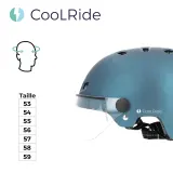 Coolride Велосипедный шлем P2R городской синий, 53-59 см — фото 4