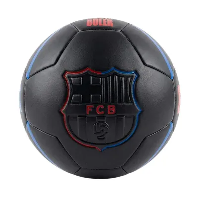 Мини-мяч FC Barcelona чёрный с рельефным логотипом