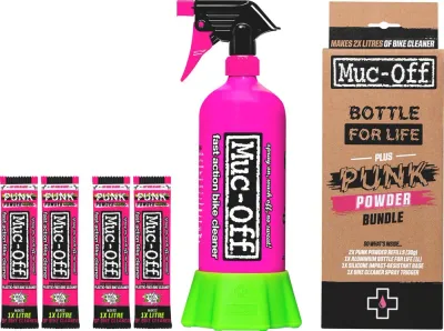 Очиститель велосипеда Muc-Off Punk Powder в порошке, 4 саше и бутылка