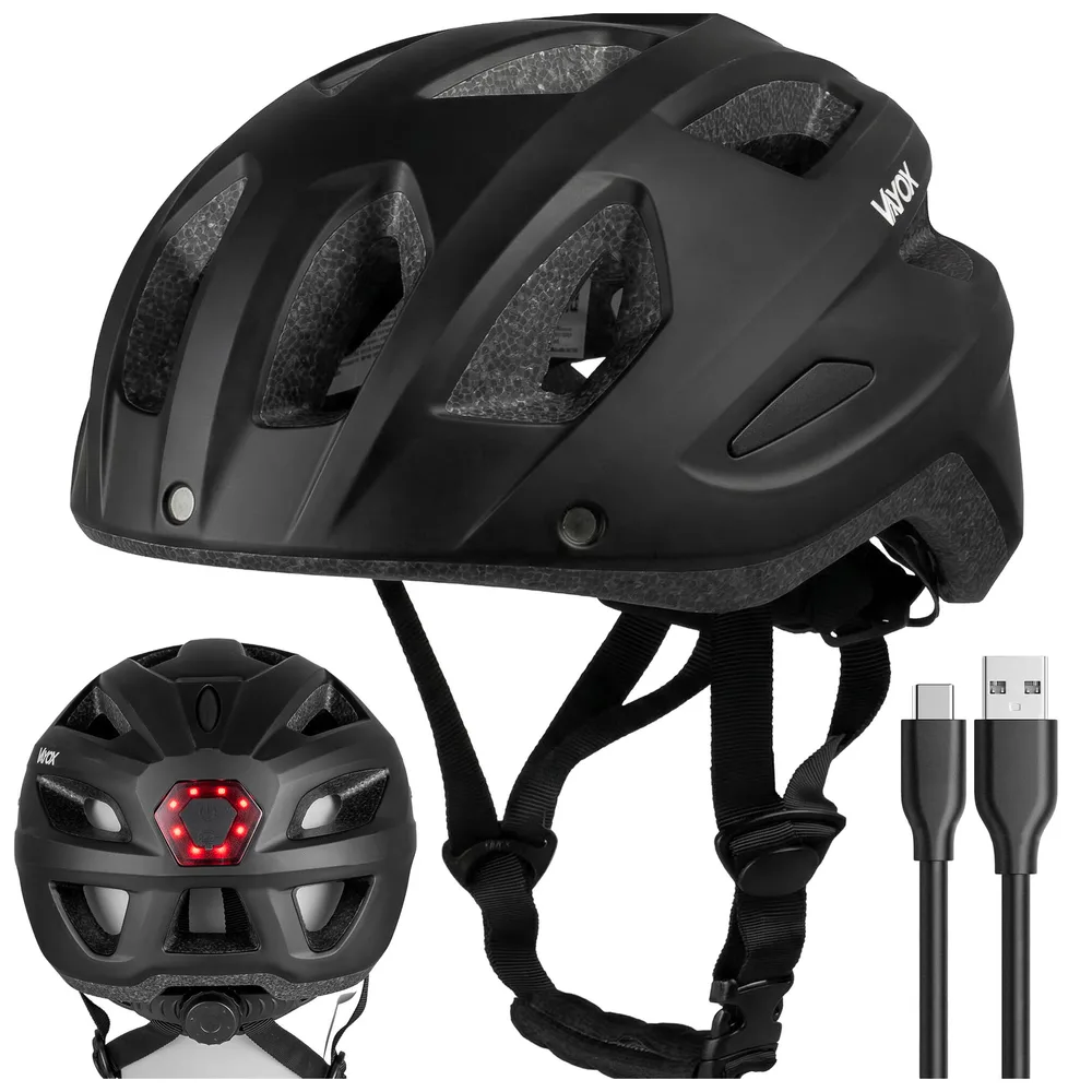 Шлем велосипедный Vayox Active VA0424 со встроенным фонарём LED